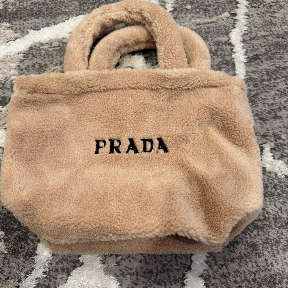 Prada Beige Sherpa Tote